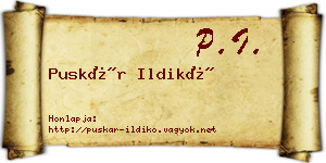 Puskár Ildikó névjegykártya