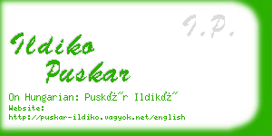 ildiko puskar business card